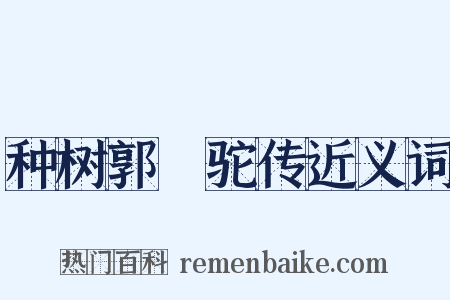 种树郭櫜驼传近义词是什么意思的图片